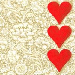 Valentine hearts gold